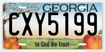 GA license plate CXY5199