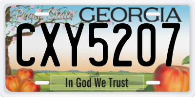 GA license plate CXY5207