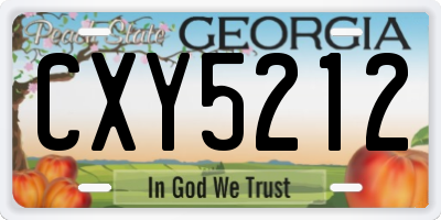 GA license plate CXY5212