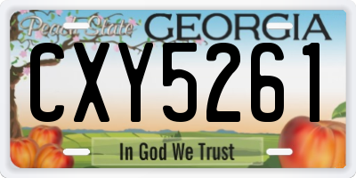 GA license plate CXY5261