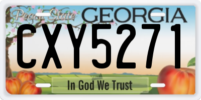 GA license plate CXY5271