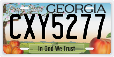 GA license plate CXY5277