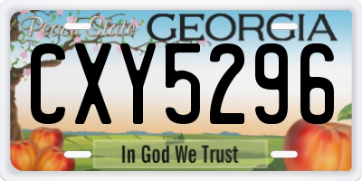 GA license plate CXY5296