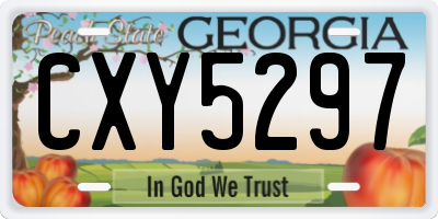GA license plate CXY5297