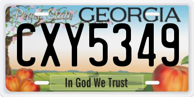 GA license plate CXY5349