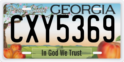 GA license plate CXY5369