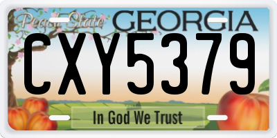 GA license plate CXY5379