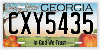 GA license plate CXY5435