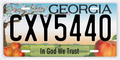 GA license plate CXY5440
