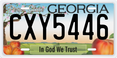 GA license plate CXY5446