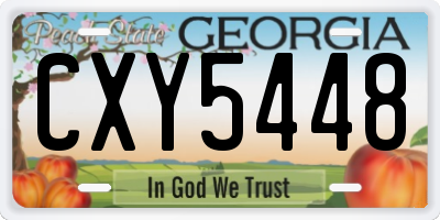 GA license plate CXY5448