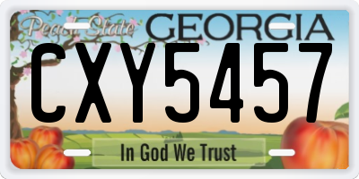 GA license plate CXY5457