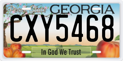 GA license plate CXY5468
