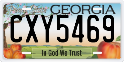 GA license plate CXY5469