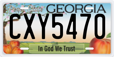 GA license plate CXY5470