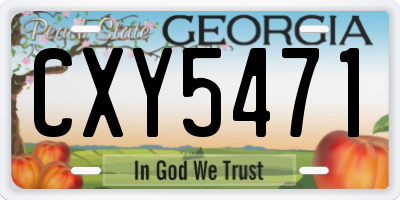 GA license plate CXY5471