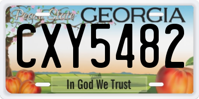 GA license plate CXY5482