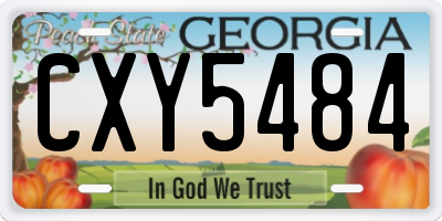 GA license plate CXY5484