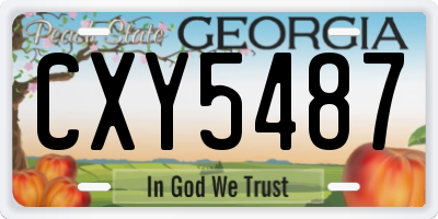 GA license plate CXY5487