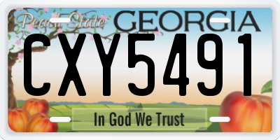 GA license plate CXY5491