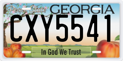 GA license plate CXY5541