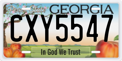 GA license plate CXY5547