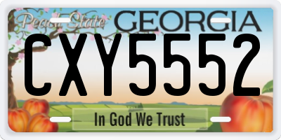 GA license plate CXY5552