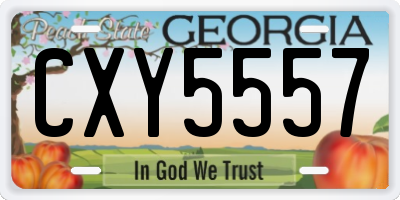GA license plate CXY5557