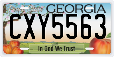 GA license plate CXY5563