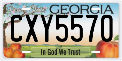 GA license plate CXY5570