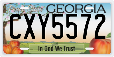 GA license plate CXY5572