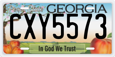 GA license plate CXY5573
