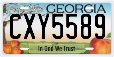 GA license plate CXY5589