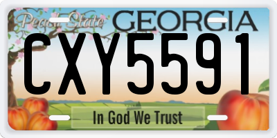 GA license plate CXY5591