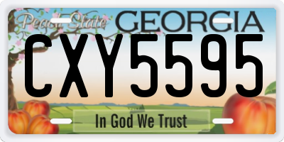 GA license plate CXY5595