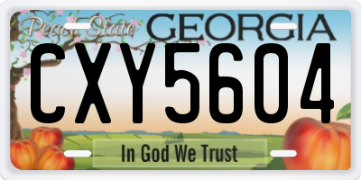GA license plate CXY5604