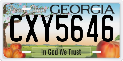 GA license plate CXY5646