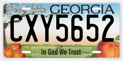 GA license plate CXY5652