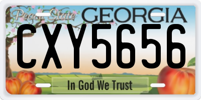 GA license plate CXY5656