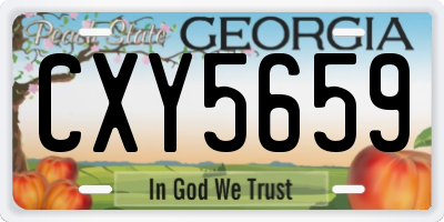 GA license plate CXY5659