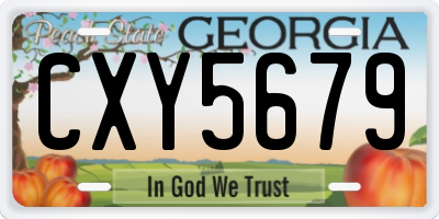 GA license plate CXY5679