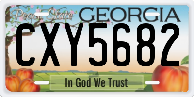 GA license plate CXY5682