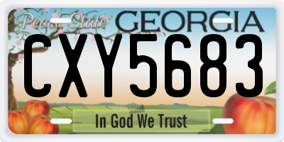 GA license plate CXY5683