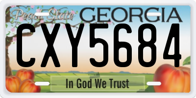 GA license plate CXY5684