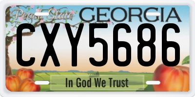 GA license plate CXY5686