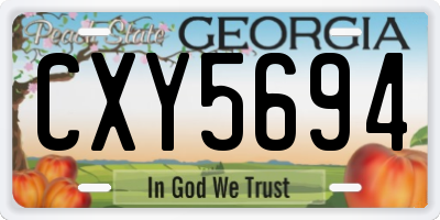 GA license plate CXY5694