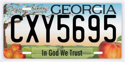 GA license plate CXY5695