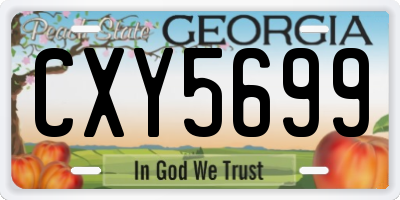 GA license plate CXY5699