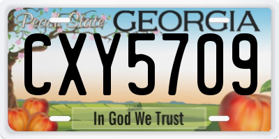 GA license plate CXY5709