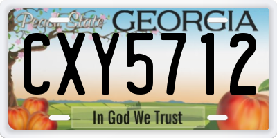 GA license plate CXY5712